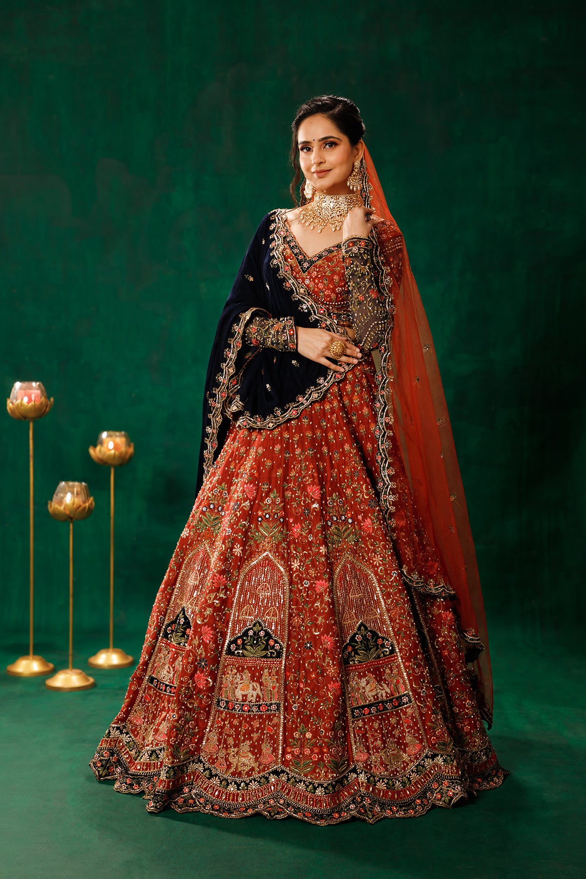 Navaratri Special Hot Black Multi Butter Silk Print Work Lehenga Choli