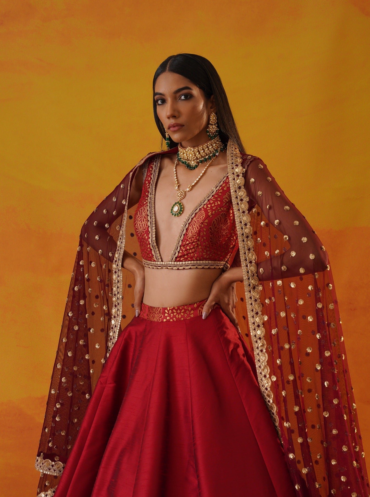 Maroon Lehenga Choli Set