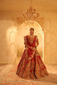 Maroon embroidered lehenga set