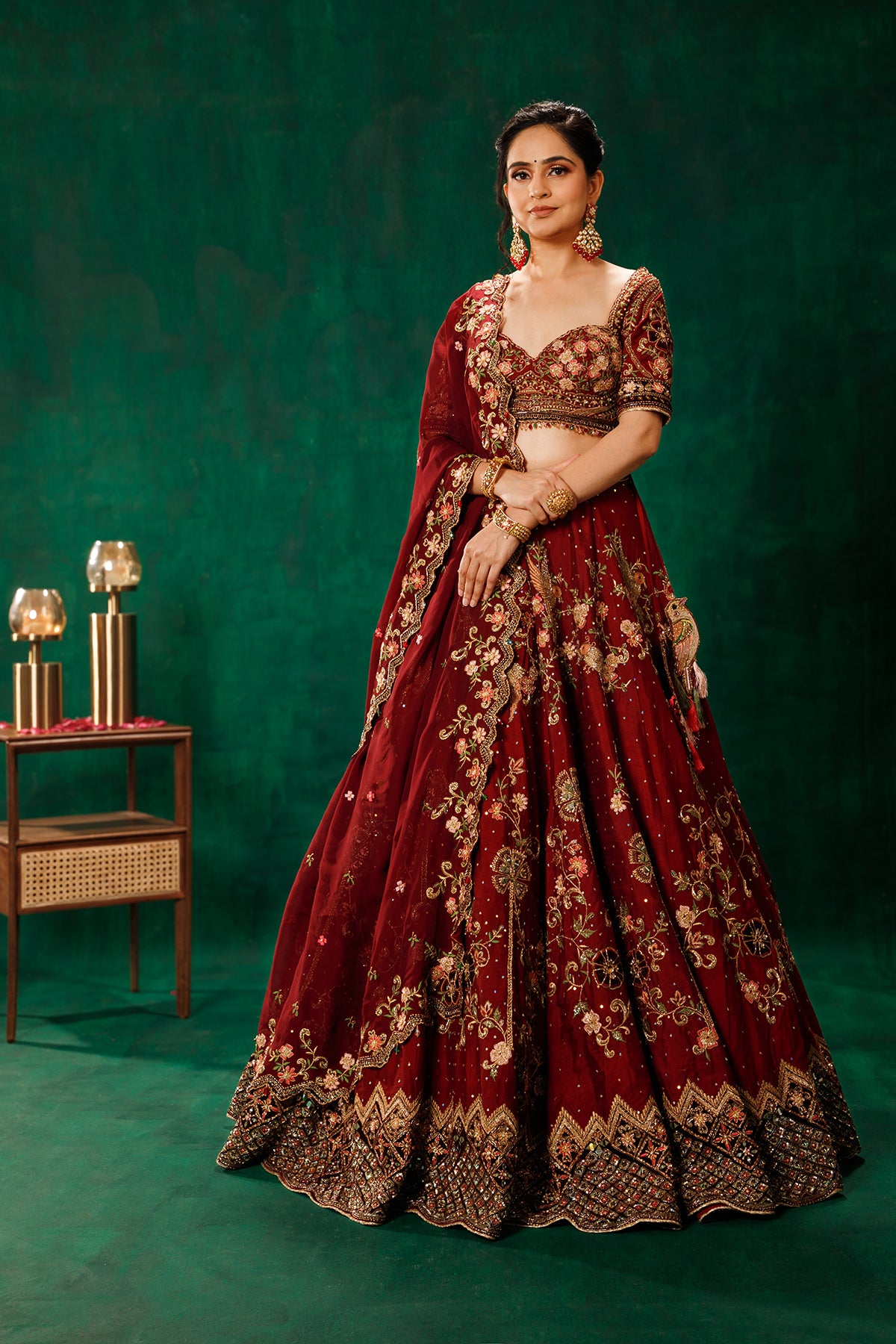 Maroon Lehenga Choli Set