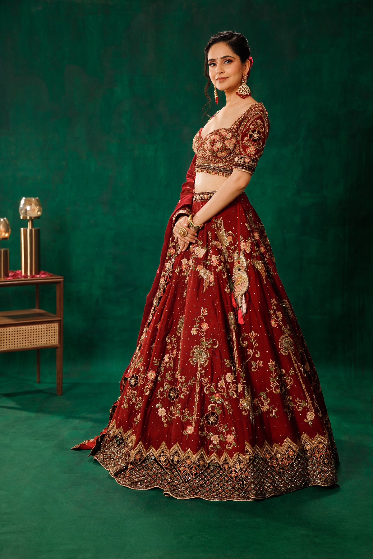 Maroon Lehenga Choli Set