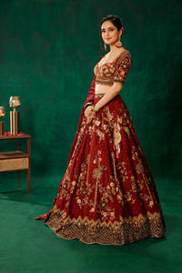 Maroon Lehenga Choli Set