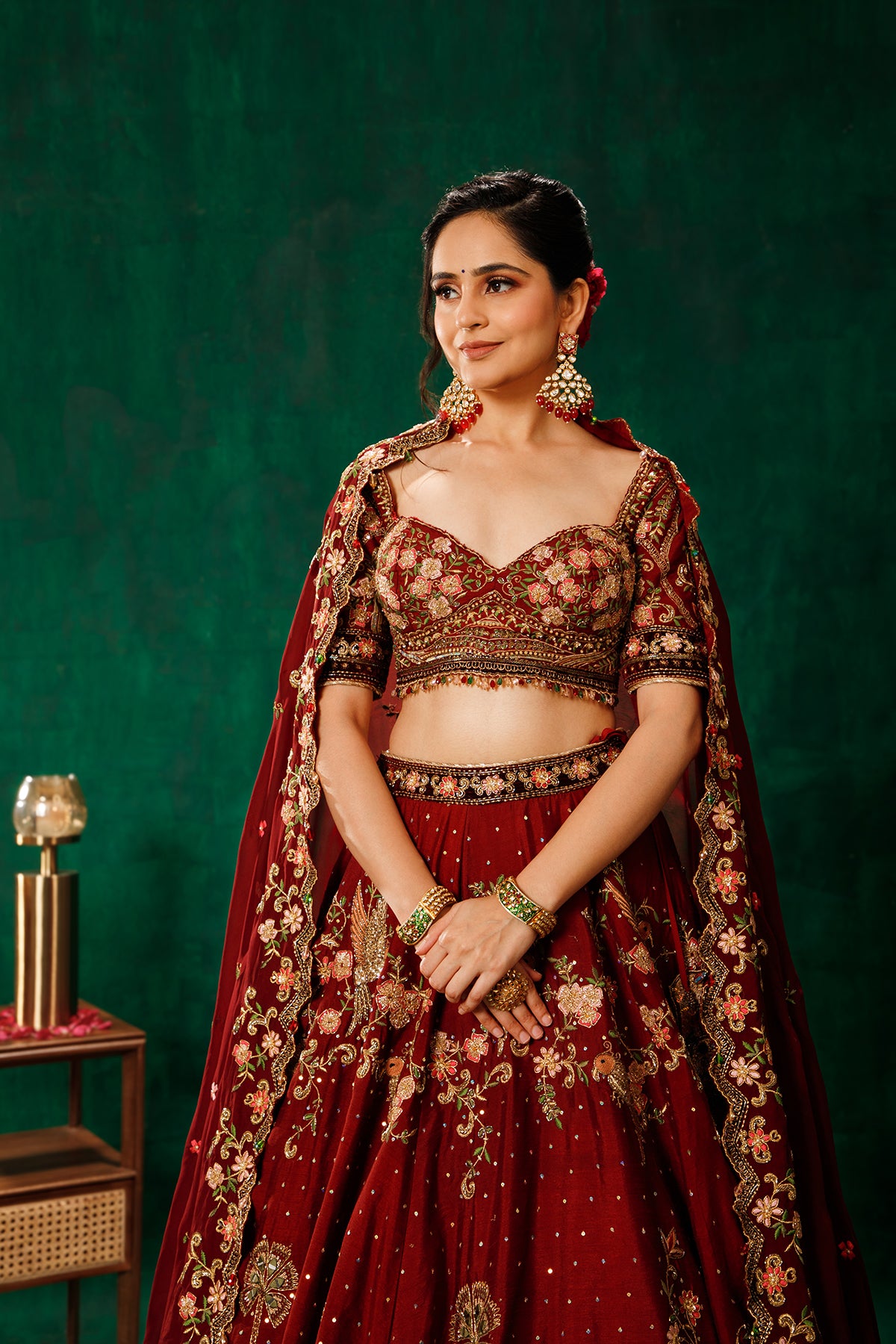 Maroon Lehenga Choli Set