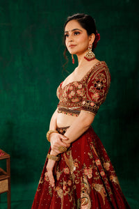 Maroon Lehenga Choli Set