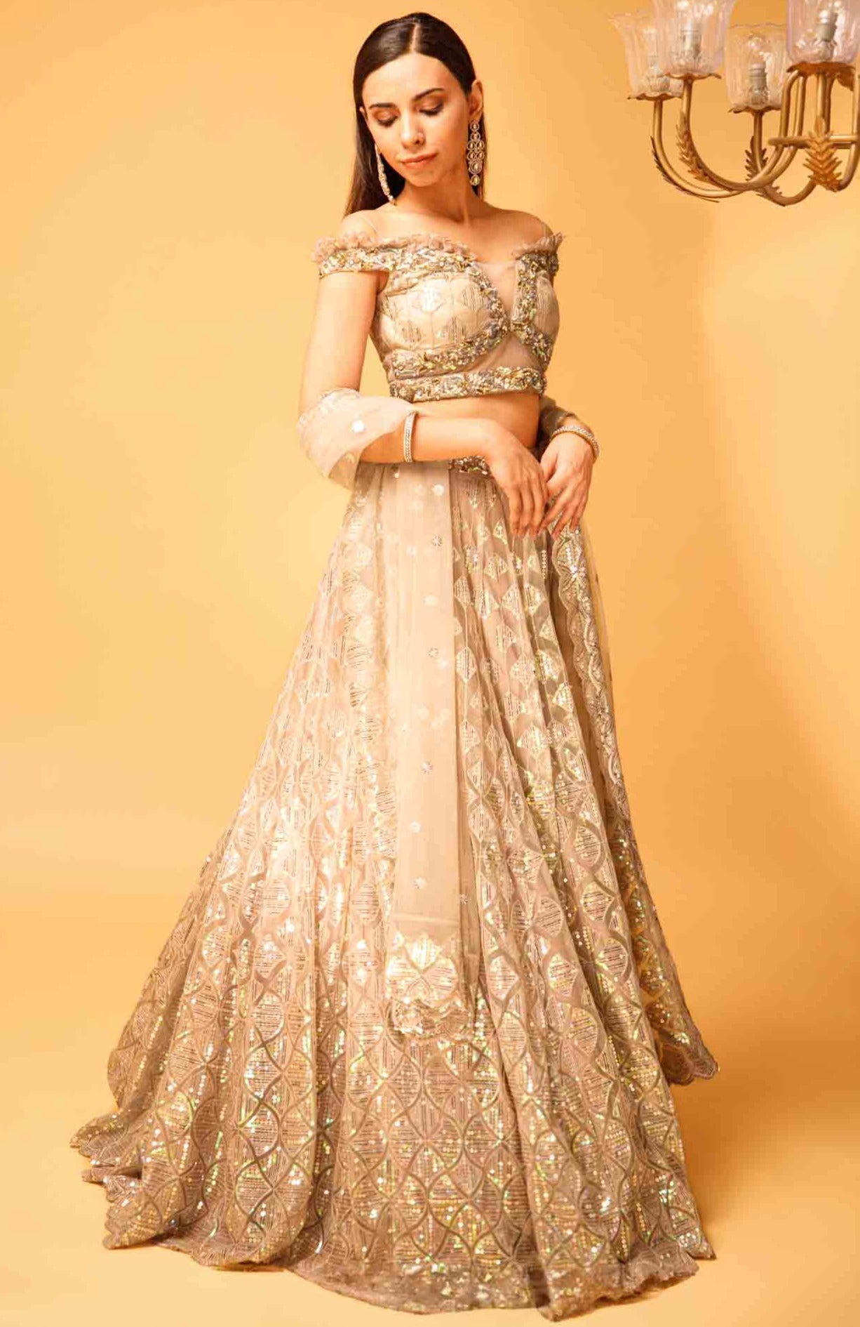 Grey Lehenga Set