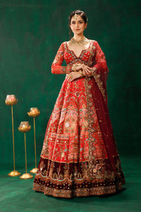 Blood Red Lehenga Choli Set