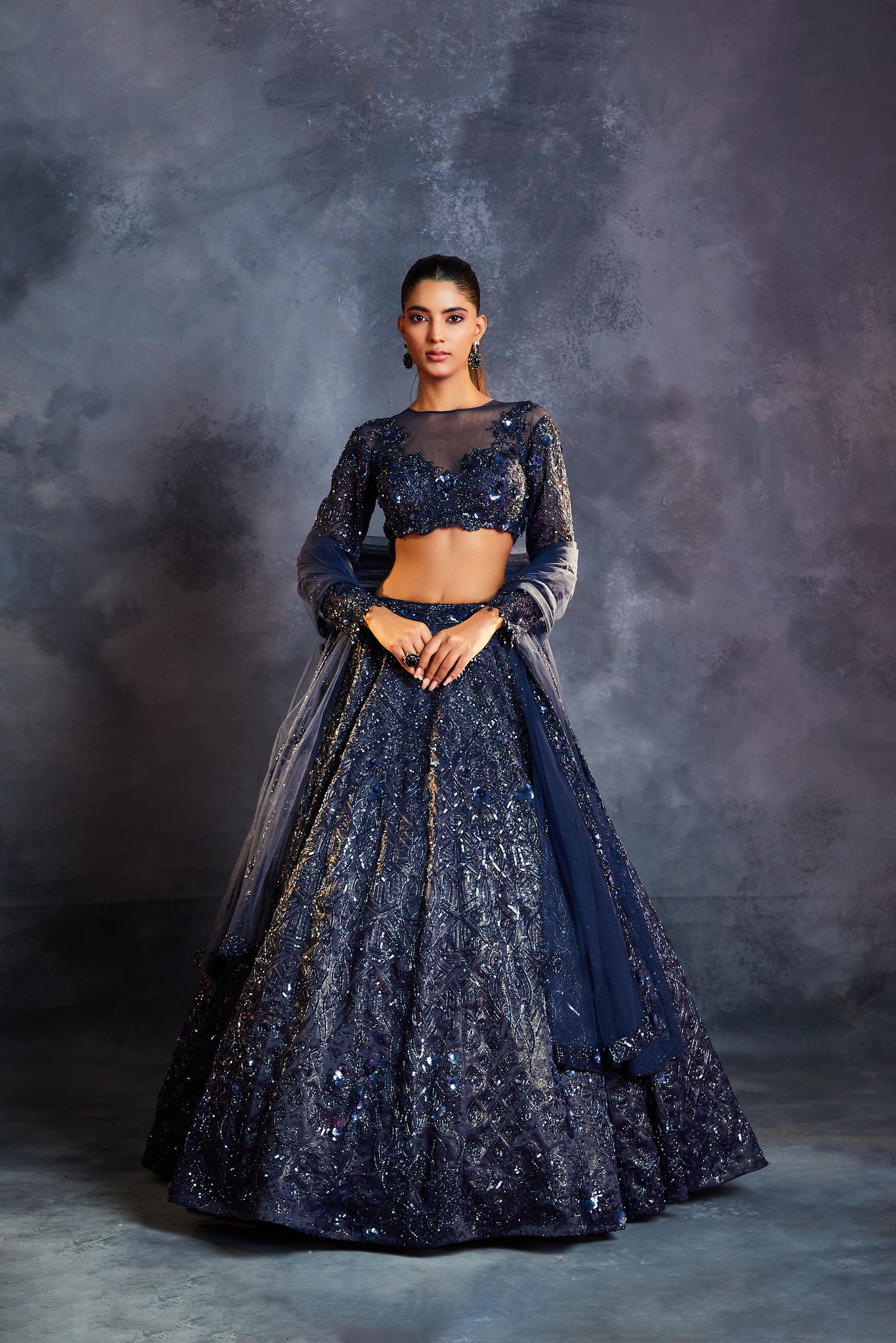 Kapda Dori _Lehenga_Blue